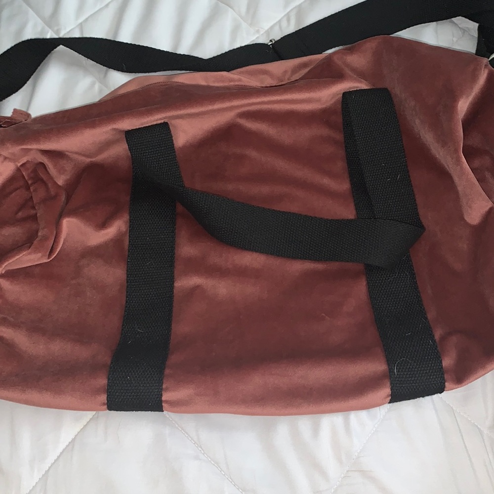 Cute velvet duffel bag
